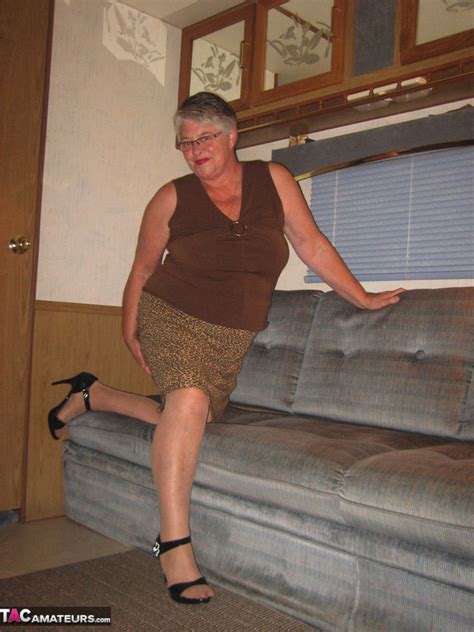 Fat Granny Girdle Goddess Gets Naked On A Sofa In Stockings And Footwear CoedCherry