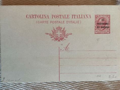 Regno Cartolina Postale Italiana Con Valore In Moneta Austriaca