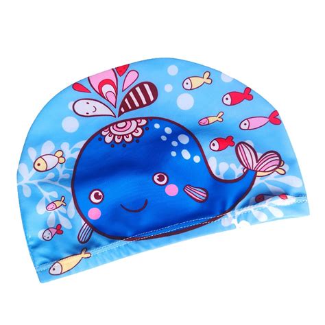 2024 New Clearance Kids Swim Caps Baby Bathing Caps Children Cartoon Swimming Hat For Long And ...