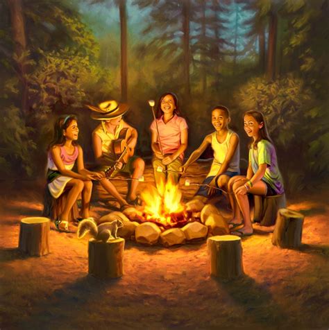 Pin By Doodle Ninja On Portfolio Ahhh Campfire Drawing Camping