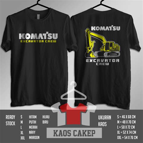 Jual Kaos Alat Berat Komatsu Excavator Crew Baju Distro Shopee Indonesia