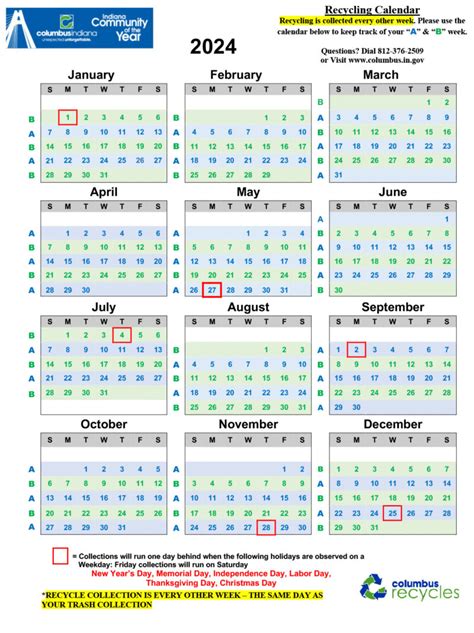 2024 Recycle Calendar Tucson Roze Wenona