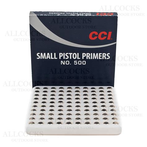 CCI Primers 500 Standard Small Pistol Pack Of 100 In Silver