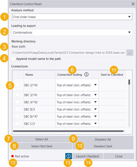 Checkbot Control Panel Tekla User Assistance