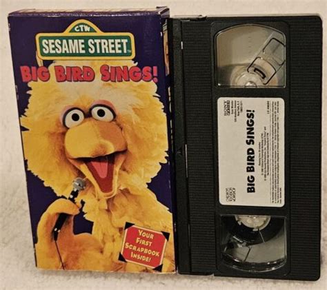 Sesame Street Big Bird Sings Super Rare 1995vhs 74644968033 Ebay