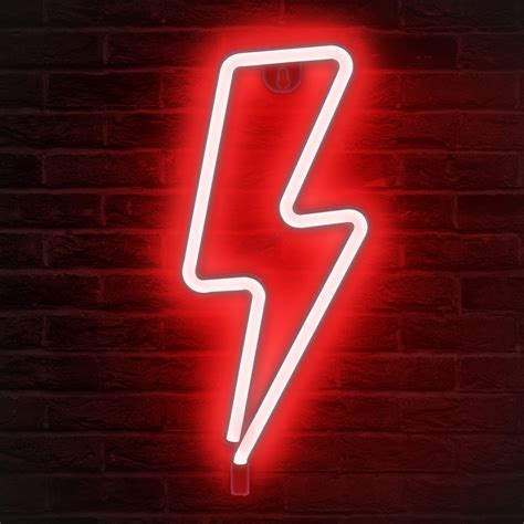 Buy Lumoonosity Lightning Bolt Neon Signs Usb Powered Lighting Bolt