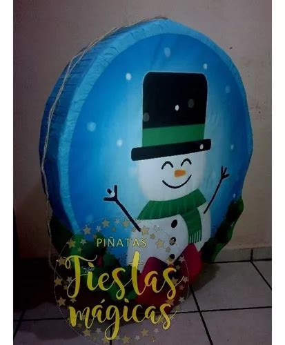 Muñeco De Nieve En Esfera Piñata Meses sin intereses