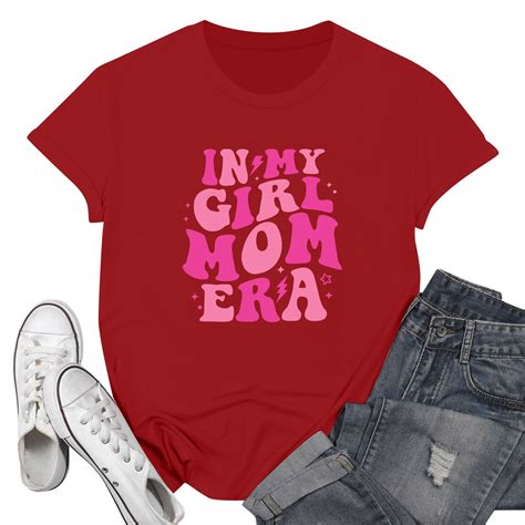 Chmora In My Girl Mom Era Print T Shirt Women Short Sleeve Casual