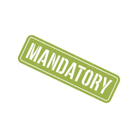 Premium Vector | Mandatory stamp mandatory grunge square sign 