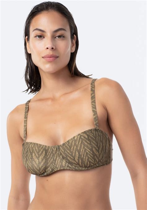 Top De Bikini De Ba O Con Hilo Metalizado Y Copa De Mujer Avec Plaisir