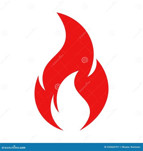 Fire Flame Logo Vector Illustration Design Template. Fire Red Flame ...