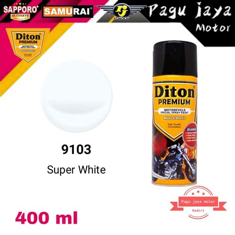 Jual Diton Premium Super White Putih Gloss Glossy Ml Cat