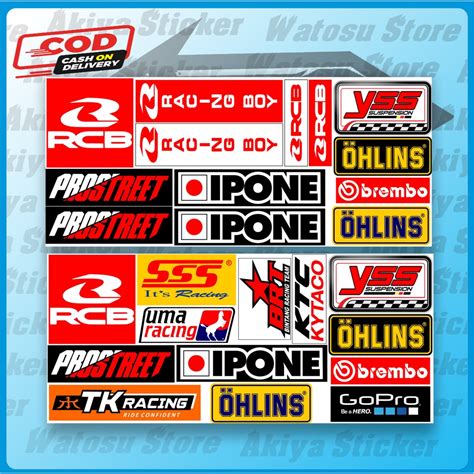 Jual STICKER PACK SPONSOR RACING STIKER PACK VINYL VOL 3 WATOSU STORE