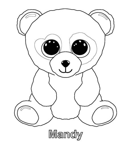 Ty beanie boo coloring pages download and print for free