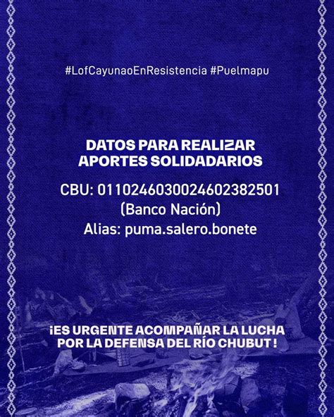 Mink a Comunicación on Twitter DEFENSORES DEL RÍO CHUBUT PIDEN APOYO