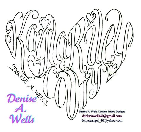 Names Made Into A Heart Shaped Tattoo By Denise A Wells Flickr