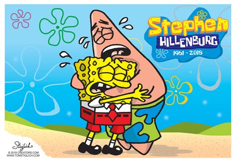 Editorial cartoon U.S. Stephen Hillenburg death creator of SpongeBob ...