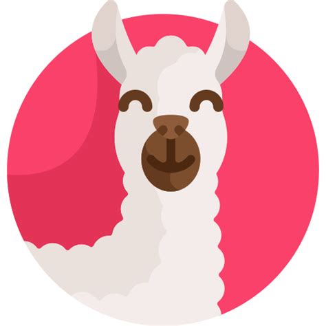 Llama Detailed Flat Circular Flat icon