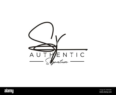 Sr Signature Logo Template Vector Stock Vector Image And Art Alamy