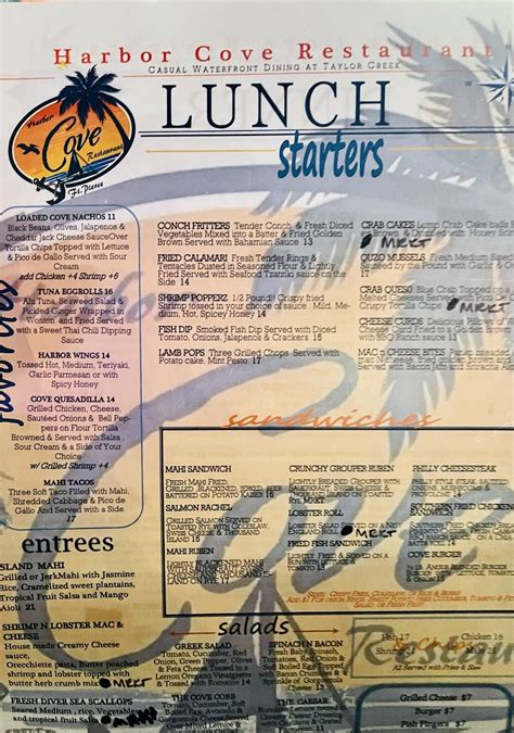 Menu At Skipper S Cove Bar Grill Fort Pierce