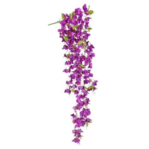 Living Luxury 50 In Purple Artificial Bougainvillea Flower Stem Hanging Spray Bush 92018 Pu