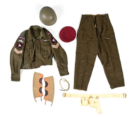 Lot Detail - BRITISH WWII 1ST AIRBORNE DIVISION UNIFORM IMPRESSION.