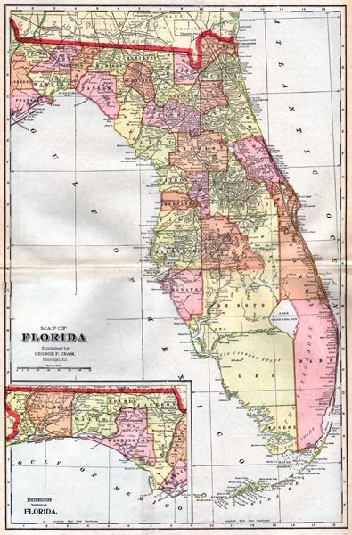 Map of Florida, 1899