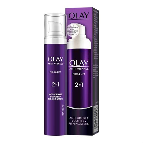 Olay Wrinkle Firm And Lift 2 In 1 Day Cream And Serum 50ml Wilko