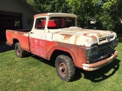 1960 Ford F250 4x4 Big Window Restorable For Sale