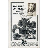 Timbre JOURNÉE DU TIMBRE 1948 ETIENNE ARAGO FAIT ADOPTER LE TIMBRE