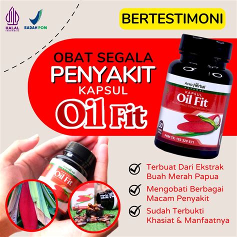 Jual Oil Fit Herbal Original Kapsul Minyak Ekstrak Buah Merah Papua