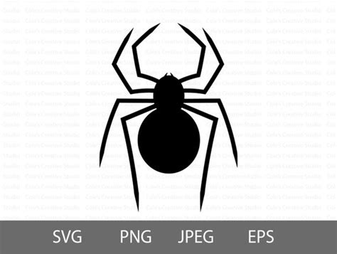 Spider Silhouette Svg Spider Svg Spider Spider Png Spooky Etsy