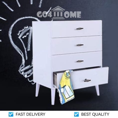 GO4HOME 4 Layer Chest Drawer Storage Cabinet Almari Baju 4 Laci