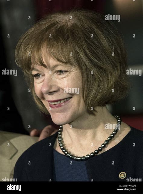 Newly Elected Senator Tina Smith D Mn Smiles After Being Sworn Into