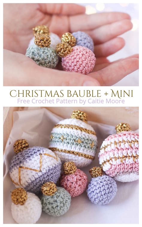 Crochet Christmas Bauble Ornament Free Crochet Patterns