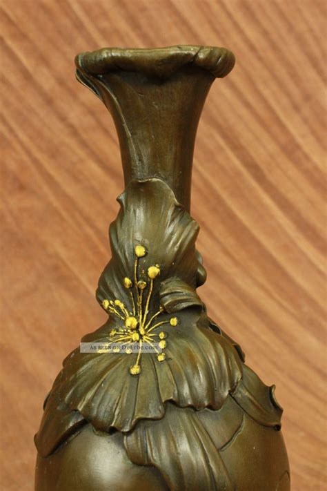 Urne Signiert Fig Rlichen Vase Hei En Guss Bronze Skulptur Marmorsockel Nr