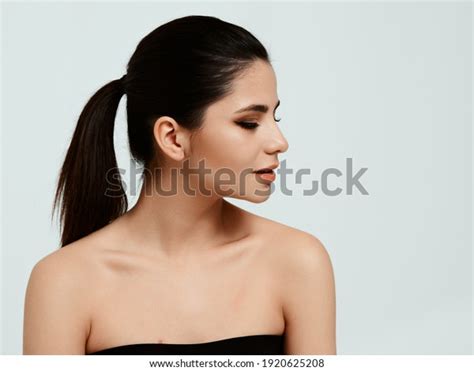Beautiful Woman Makeup Naked Shoulders Side Stock Photo 1920625208 Shutterstock