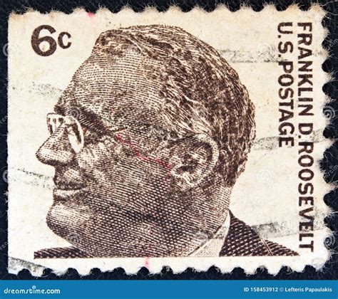 Usa Circa 1965 A Stamp Printed In Usa Shows President Franklin