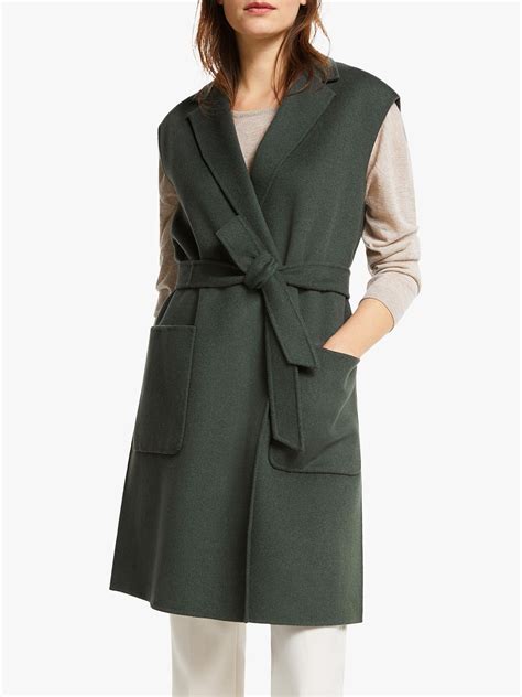 Weekend Maxmara Flash Sleeveless Wool Gilet Dark Green At John Lewis