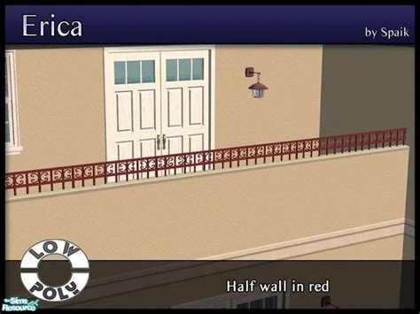 The Sims Resource Almost Naked Half Wall Putty Stucco