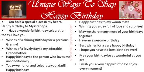 Different Ways To Wish Happy Birthday Vocabularyan