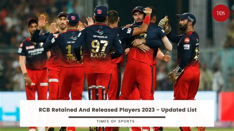 RCB Retained And Released Players 2023 - Updated List