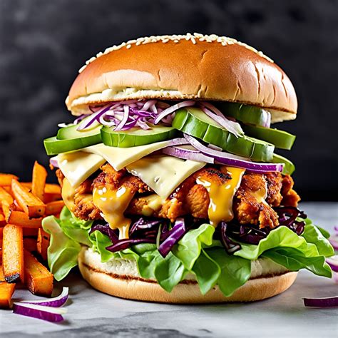 Double Chicken Burger - Recipe on Foodporn!