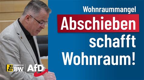 Abschieben Schafft Wohnraum Hans J Rgen Go Ner Afd Youtube