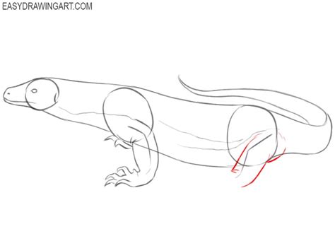 How To Draw A Komodo Dragon Easy Drawing Art