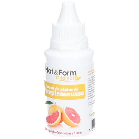 Nat Form Extrait De P Pins De Pamplemousse Bio Ml Redcare Pharmacie