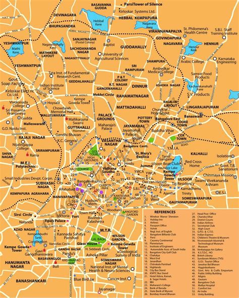 Map of Bangalore - Bangalore on map (Karnataka - India)