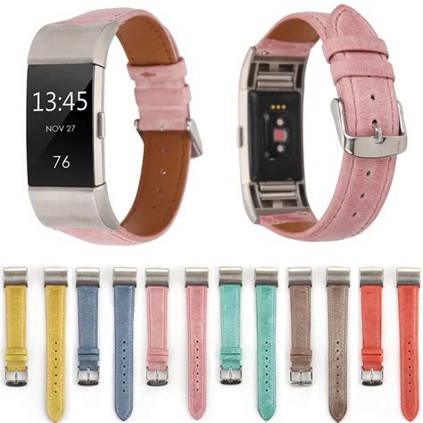 Genuine Leather Bracelet Replacement Bands For Fitbit Charge 2 Strap