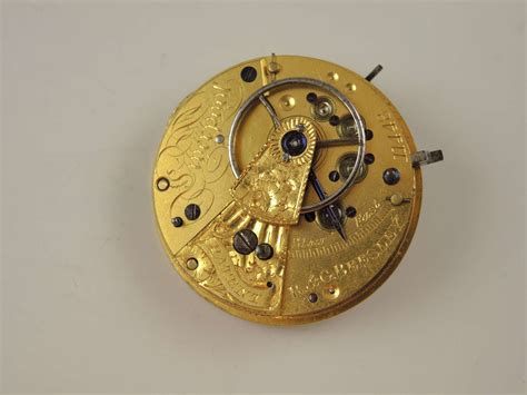 Early English Fusee Pocket Watch Movement Beesley C In Antique