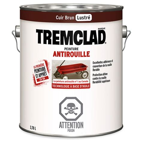 Peinture Antirouille Base D Huile Pour M Tal Tremclad Mat Cuir Brun